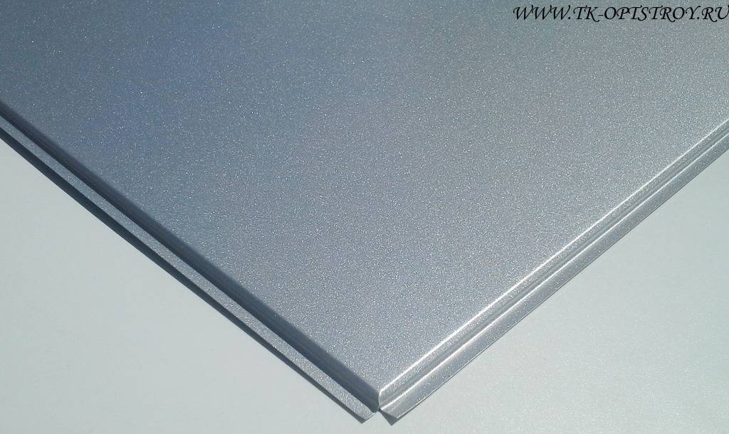 Кассетный потолок AP600 Line (Board) металлик А907 rus Эконом перф. с акуст. 600x600